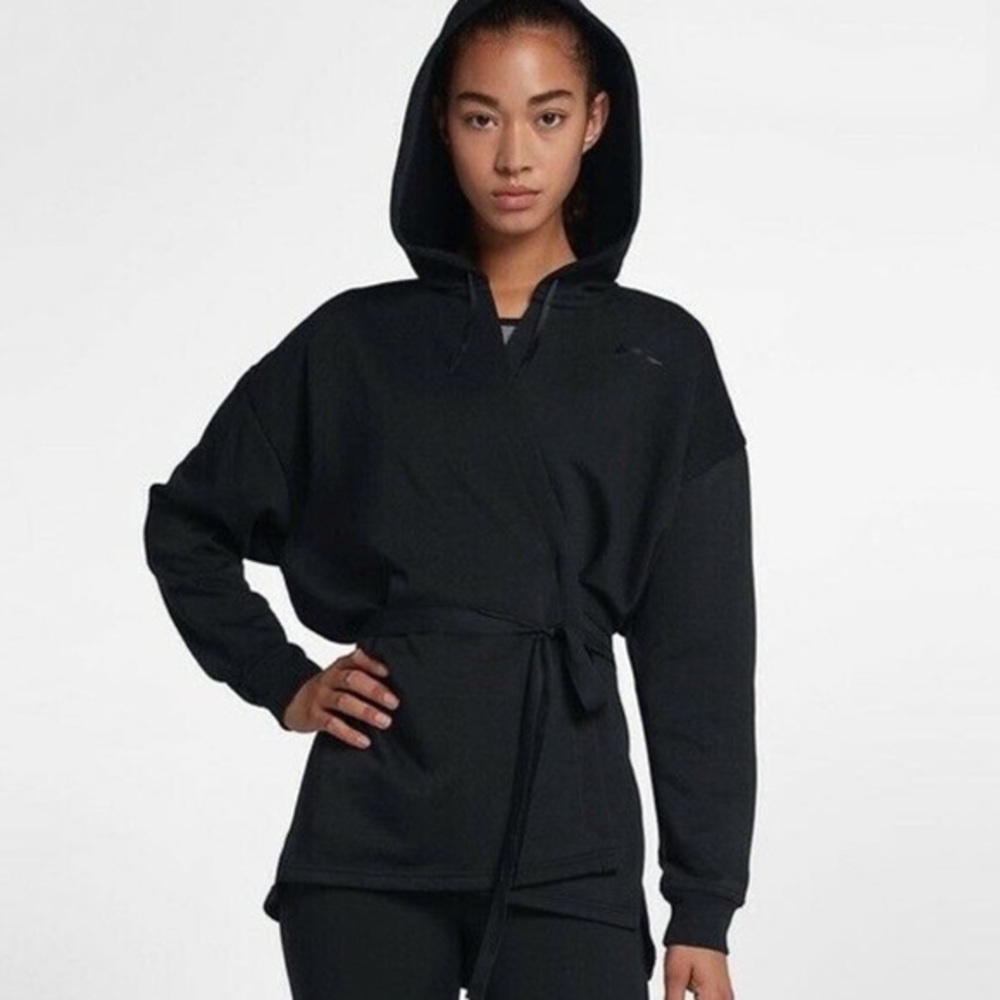 Nike Women’s Kimono Training Wrap Hoodie in Black